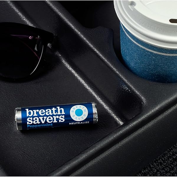 BREATH SAVERS PEPPERMINT FLAVORED SUGAR FREE BREATH MINTS ROLLS, .75 OZ (12 COUNT)