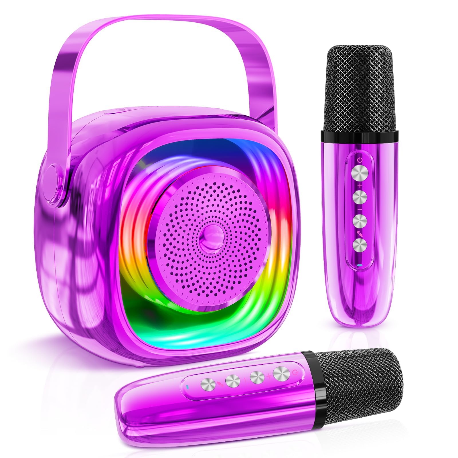 JYPS Mini Karaoke Machine for Kids - Portable Bluetooth Speaker with 2 ...