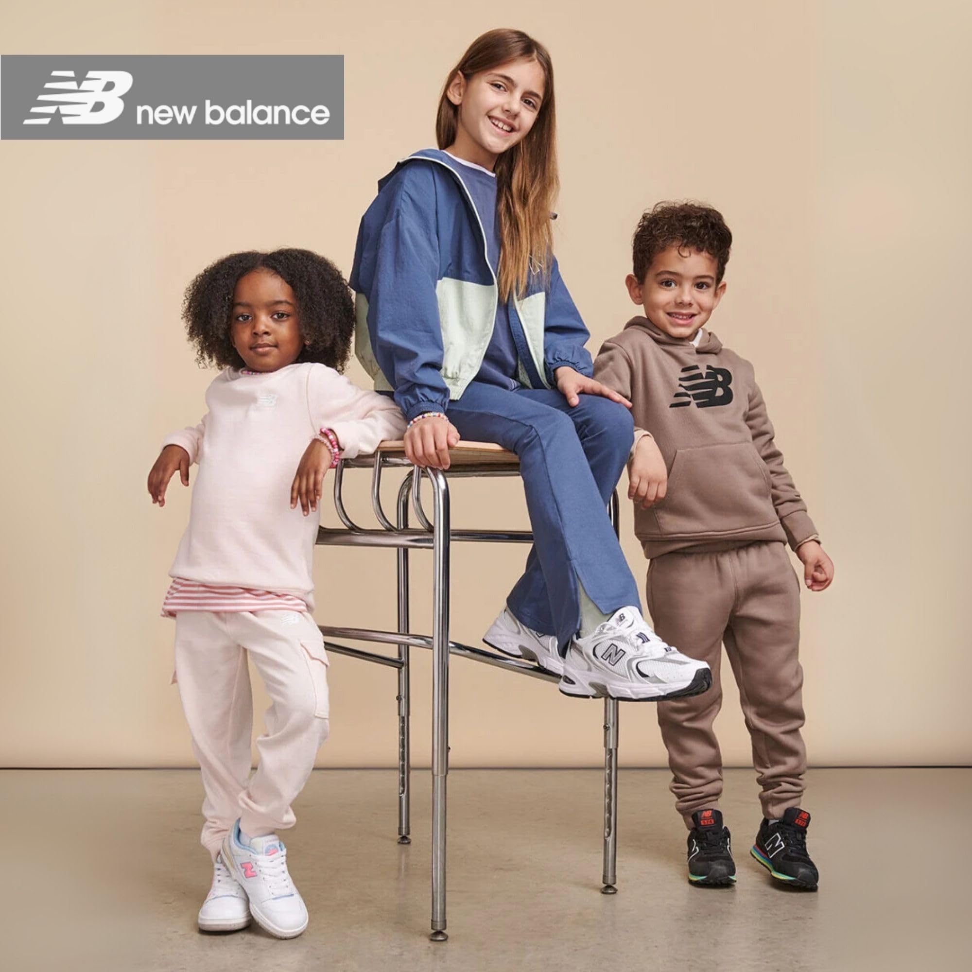 New Balance 3Pc Sweatsuit for Boys & Toddlers - Pullover Hoodie, T-Shirt, Jogger, Kids Soft Cotton Blend Fleece (2T-12)