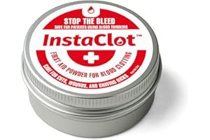PETEYEZ InstaClot™ First Aid Powder for Blood Clotting, Trauma Kit, Blood Thinner Patients, Camping Safety, and Survival Equipment - Fast-Acting for Moderate to Severe Bleeding Wounds or Nosebleeds - (2 oz)