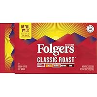 Folgers Classic Roast Medium Roast Ground Coffee Brick, 11.3 Ounces (Pack of 12)