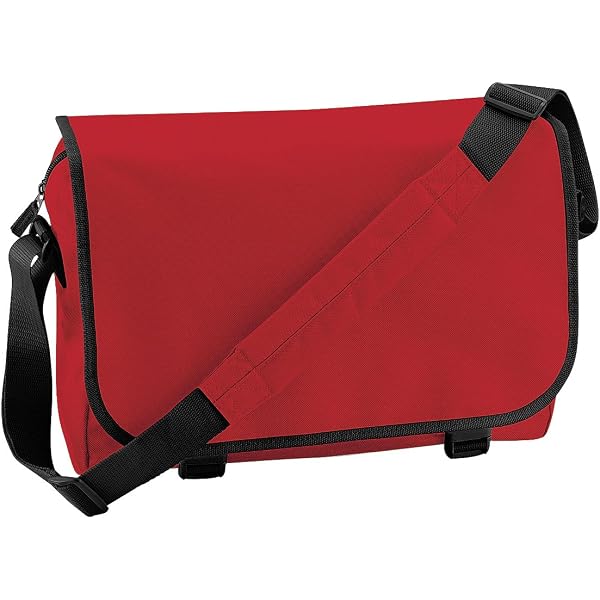 Bolso Bandolera Mensajero ATARI Color Rojo Oscuro, Con Logo Japonés, De Poliéster - Nuevo Con Etiquetas