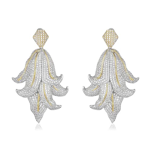 Dual Toned Edgy Leaf Earrings for Women Earrings for Girls