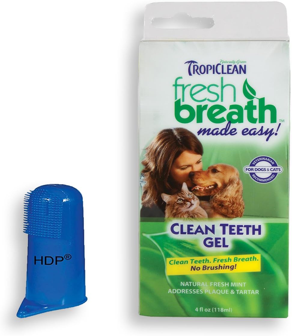 HDP Tropiclean Fresh Breath Clean teeth gel holistic Made in USA Size:Pack of 3 with Bonus
