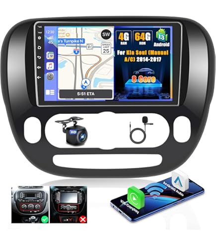 ASURE 9-inch Android Car Stereo For Kia Soul 2014-2018 - GPS Navigation With Wireless CarPlay