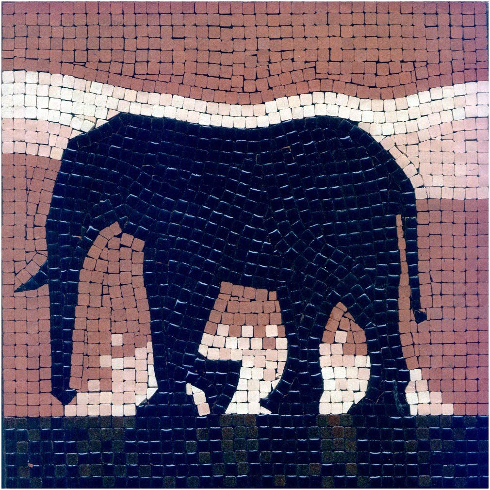 DIY Mosaic Art Kit Square 7inch 20cm Elephant — image 1