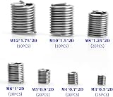 Suchoow 125PCS M3-M12 Wire Thread Inserts Stainless Steel Helicoil Screw Repair view 3