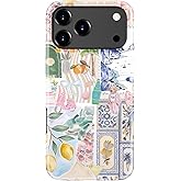 STARVIP for iPhone 17 Pro Case Cute - Wireless Charging Compatible - Dual-Layer Hard Shell + Silicone Cover - Aesthetic Protective Phone Case for Women - Coquette Italian Summer Collage Coastal