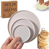 Molde para Arepas with Gift Box &ndash; 3 Sizes (5.9", 4.3", 3.1") &amp; Double Thickness for Perfect Arepas Colombianas, Gorditas, and More &ndash; Durable, Food-Safe, Easy-to-Clean Kitchen Tool