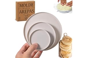 Arepa Facil Molde para Arepas with Gift Box – 3 Sizes (5.9", 4.3", 3.1") & Double Thickness for Perfect Arepas Colombianas, G