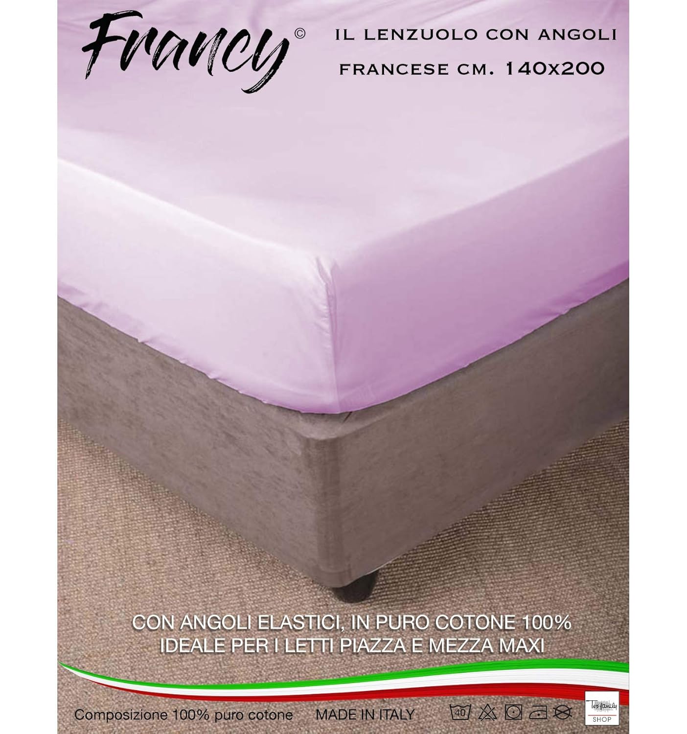 tex family sábana Francy con Esquinas Rosa Francesa 1 Plaza y ...