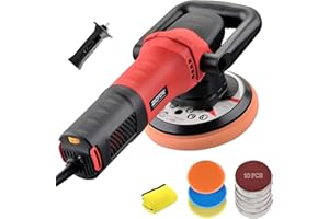 ZOTA Car Buffer Polisher,6 inch Orbital Polisher,Dual Action Polisher with 6 Variable Speed, 750W Ramdom Orbital Polisher Buffer for Car Detailing,car buffers and polishers kit for Waxing Polishing.