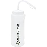 Mueller Quart Bottle With Straw, Natural Color With Black Letters