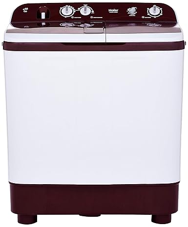 Haier 9 kg Semi-Automatic Top Loading Washing Machine (HTW90-1128BT, Burgundy)