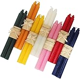 XIANGZHU Set of 14 Beeswax Handmade Taper Candles, 9 Inch Smokeless Dripless Wax Candles, Beeswax Candle for Home Gift Ideas, Long Candle Sticks for Wedding,Dinner