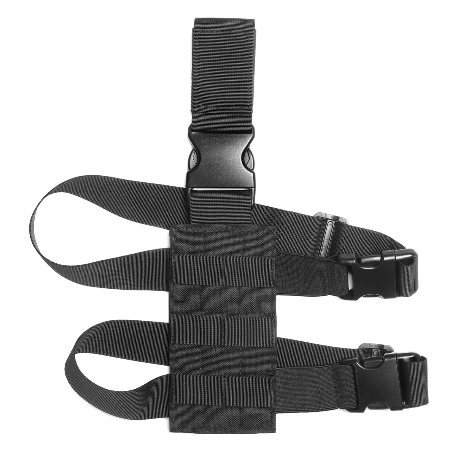 TRIWONDER Tactical Drop Leg Holster Pistols Thigh Holster Adjustable Molle Drop Leg Airsoft Pouch Magazine Pouch (Black)