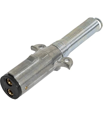 Tectran 670-29SG Vertical Dual Pole Plug – Socket Tarp Systems Connector, With Spring Guard, Screw Termination, Red, 200 Amp Capacity