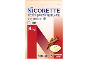 Nicorette 4 mg Nicotine Gum to Help Stop Smoking - Cinnamon Surge Flavored Stop Smoking Aid, 100 Count