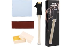 2-in-1 Guitar Bow Kit, Double-Sided Playing Guitar Acoustic Bow with Rosin Sandpaper Cloth & Storage Bag Creative Tool Access