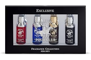 Beverly Hills Polo Club Men's Fragrance Collection - 4 Premium Eau de Toilette Colognes (1oz Each) - Diverse, Long-Lasting Scents: Blaze, Blue, Classic, Sexy - Ideal Gift Set for Him