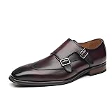 La Milano Mens Double Monk Strap Slip on Loafer Cap