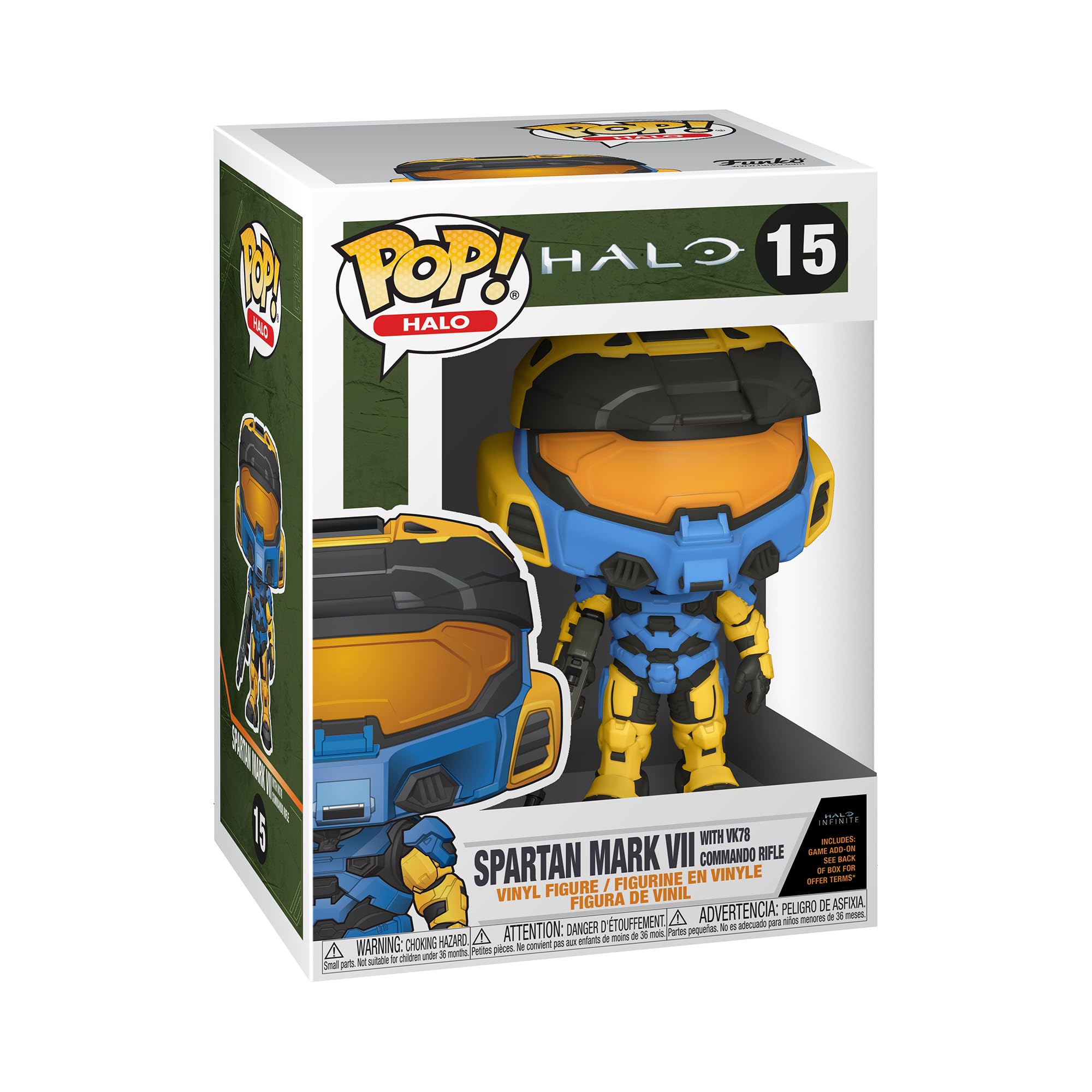 Funko POP! Games: HaloInfinite-SpartanMark VIIVII With VK78GmeAddOn - Collectable Vinyl Figure - Includes Premium Plastic Protector Display Case - Gift Idea - Official Merchandise - Video Games Fans