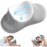 JIPORIER Cervical Pillow for Neck Pain Relief, Ergonomic Neck Pillow for Neck Support,Cooling Side Sleeper Pillow for Sleepin