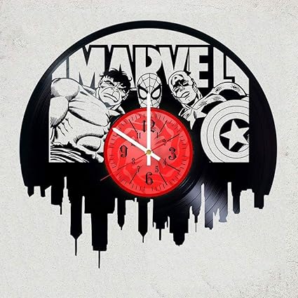 Amazon Com Home Decor Usa Avengers Marvel Vinyl Wall Clock