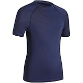 HYCOPROT Boys Compression Shirt Short Sleeve Youth Undershirt Kids Quick Dry Athletic Base Layer T-Shirt Football Basketball