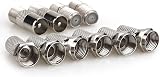 JEEUE F Plug Connectors Waterproof RG6 Coax Cable 6 Pack Silver view 3