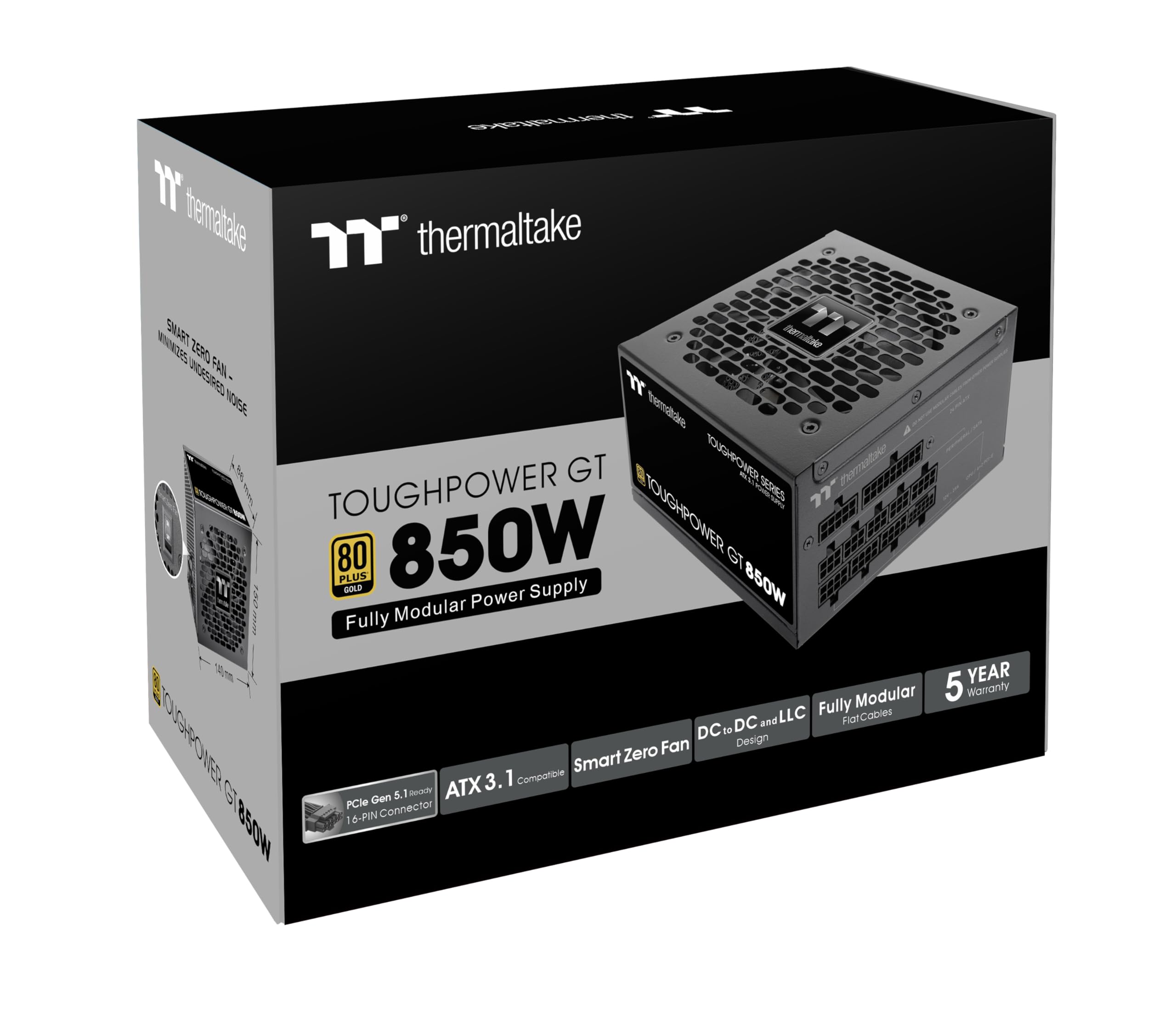 Thermaltake Toughpower Gt 850W | Atx 3.1 | Pcie 5.1 | 80+ Gold | Modular - View 7