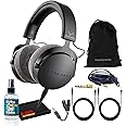 beyerdynamic DT 700 Pro X Closed-Back Studio Headphones Bundle with Detachable Cable, Headphone Splitter, Extension Cable, and 6AVE Headphone Cleaning Kit