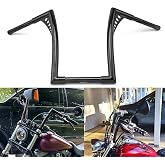 Wsays 10" Rise Ape Hangers Handlebar 1-1/4" Diameter Fit for Harley | Fit for Sportster XL 1200 883 Touring Road Glide Road King Softail Dyna Models, Gloss Black