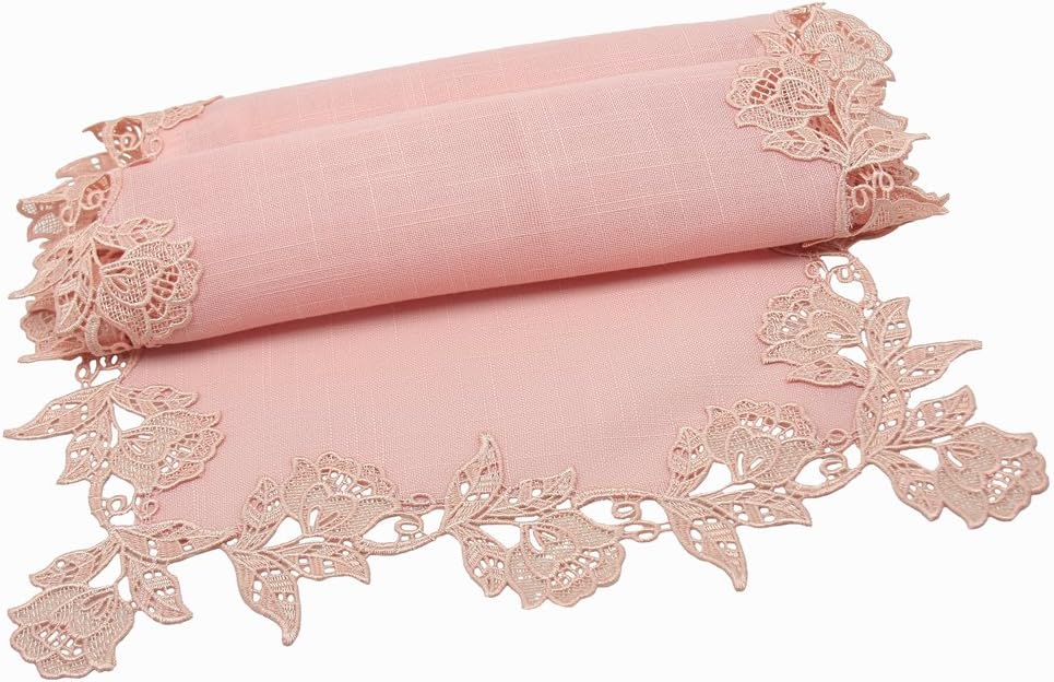 Best pink linen table runner