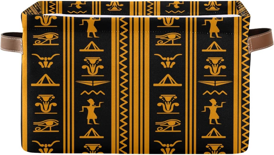 AUUXVA YKMUSTwin Ancient Egyptian Storage Bins Canvas