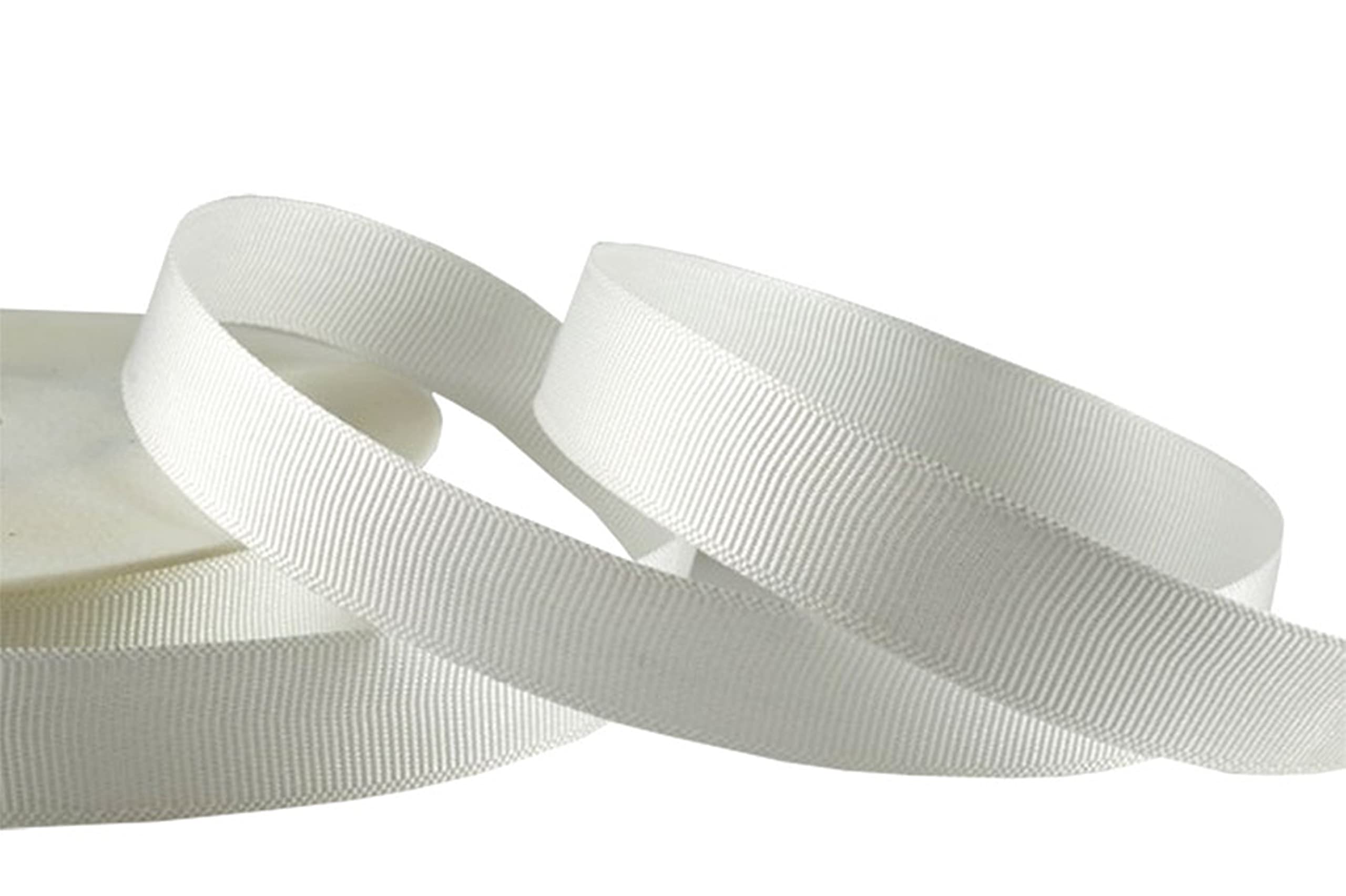 Off White Grosgrain Ribbon 10 Metrs Double Sided, Ribbon for Crafts, Gifts Wrap, Decoration, Cloth, Party, Sew, Events, Cristmas, Wedding, DIY Bow Making Dress, Christmas — image 1