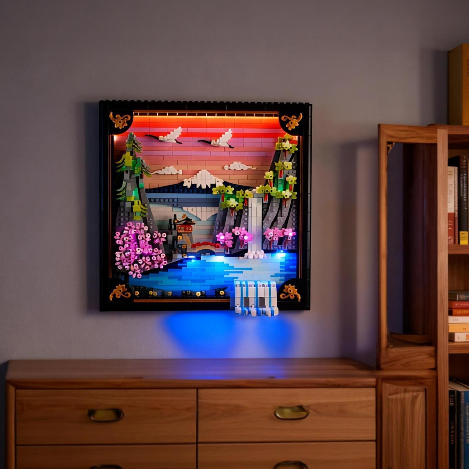 YEABRICKS LED Light for Lego-31218 ART Japanese Cherry Blossom Landscape Building Blocks Model (Building Set NOT Included)