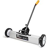 NEIKO 53416A 24” Rolling Magnetic Sweeper with Wheels, 30 Pound Capacity, Adjustable Handle & Floor Magnet Clearance Height, 