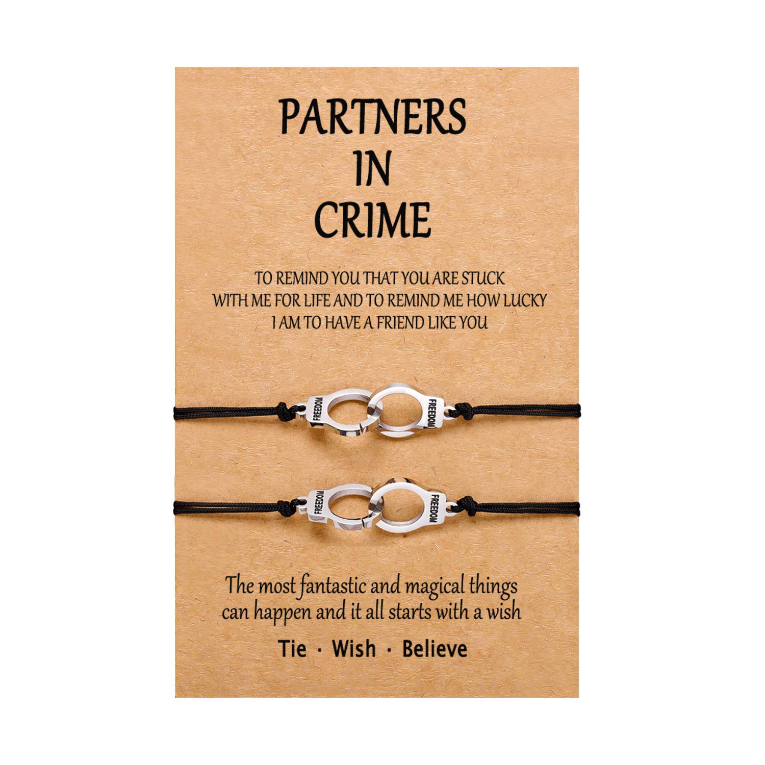 Clothing, Shoes & Jewelry Link UNGENT THEM Partners in Crime Bracelets