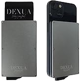 Dexua Magnetic Metal Wallet Compatible with MagSafe, RFID Blocking Pop Up Card Holder, 6-Card Capacity Slim Credit Card Holder for iPhone, Gift Ready