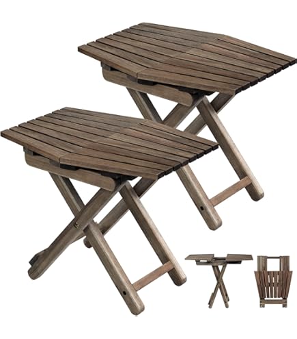 Outdoor Side Tables For Patio Square Solid Wood Outdoor Side Table - Main Image