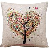 Lialbert Linen Square Throw Flax Pillow Case Decorative Cushion Pillow Cover