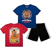 Bioworld Five Nights at Freddy's Boys 3-Pack Set - Includes Two Tees and Mesh Shorts