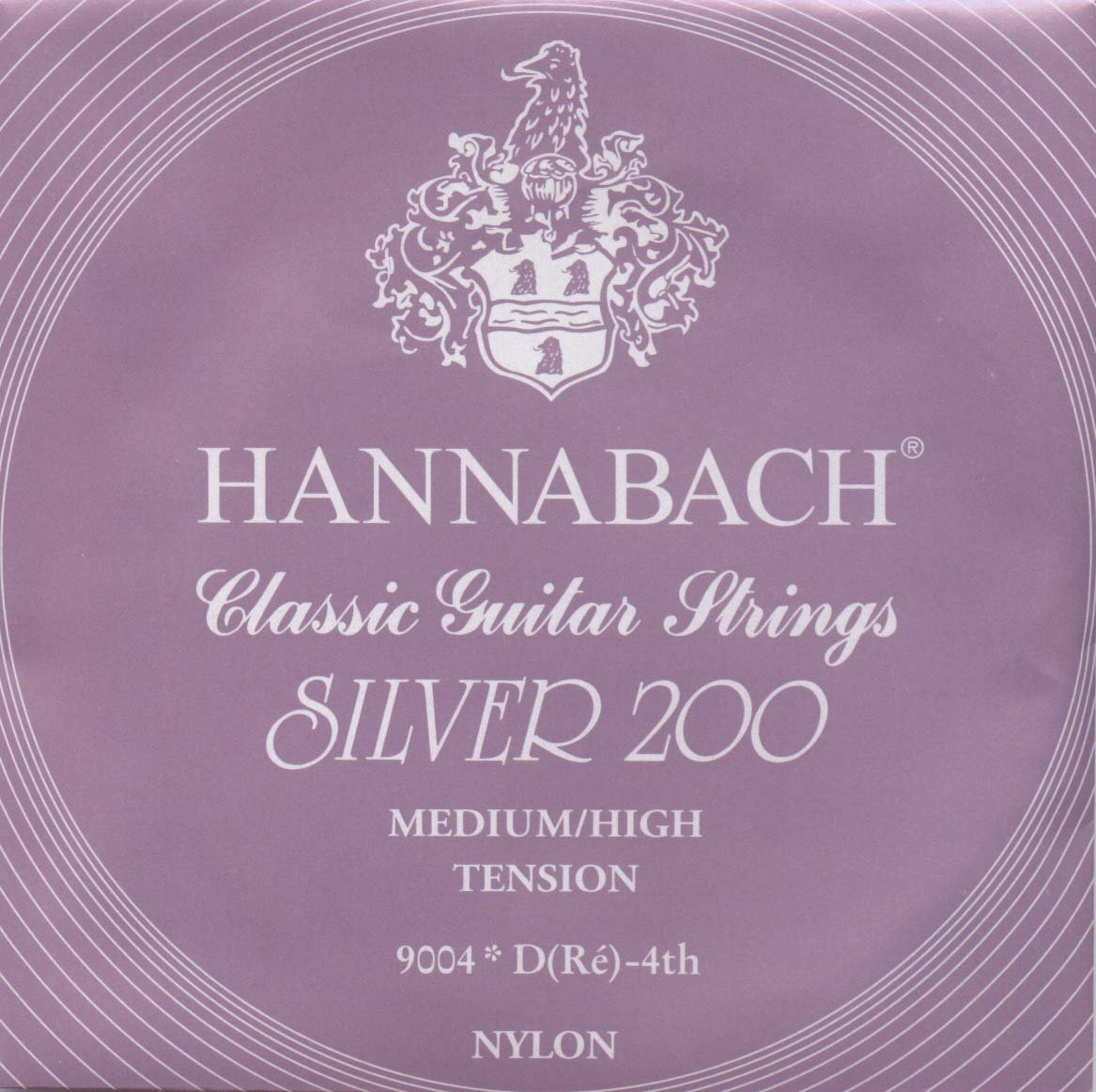 Hannabach Classical Guitar Strings Series 900 Medium-High Tension Silver 200 - D4w - 9004MHT