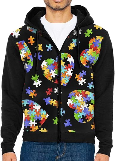 Autism zip up hoodie Clearance