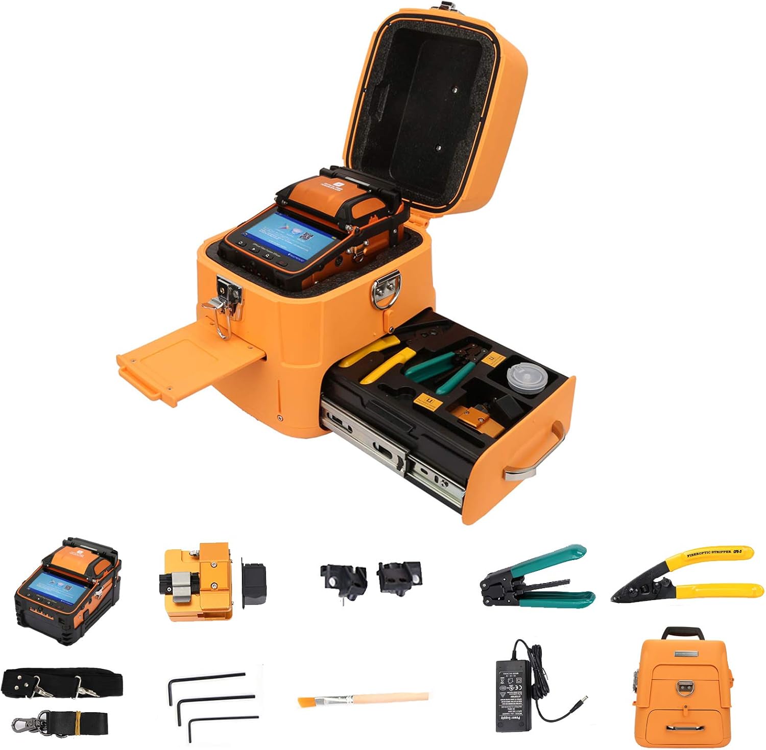 Empalmador de fusión de fibra óptica