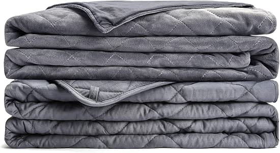Amazon.com: L'AGRATY Weighted Blanket with Removable Cover (15 lbs