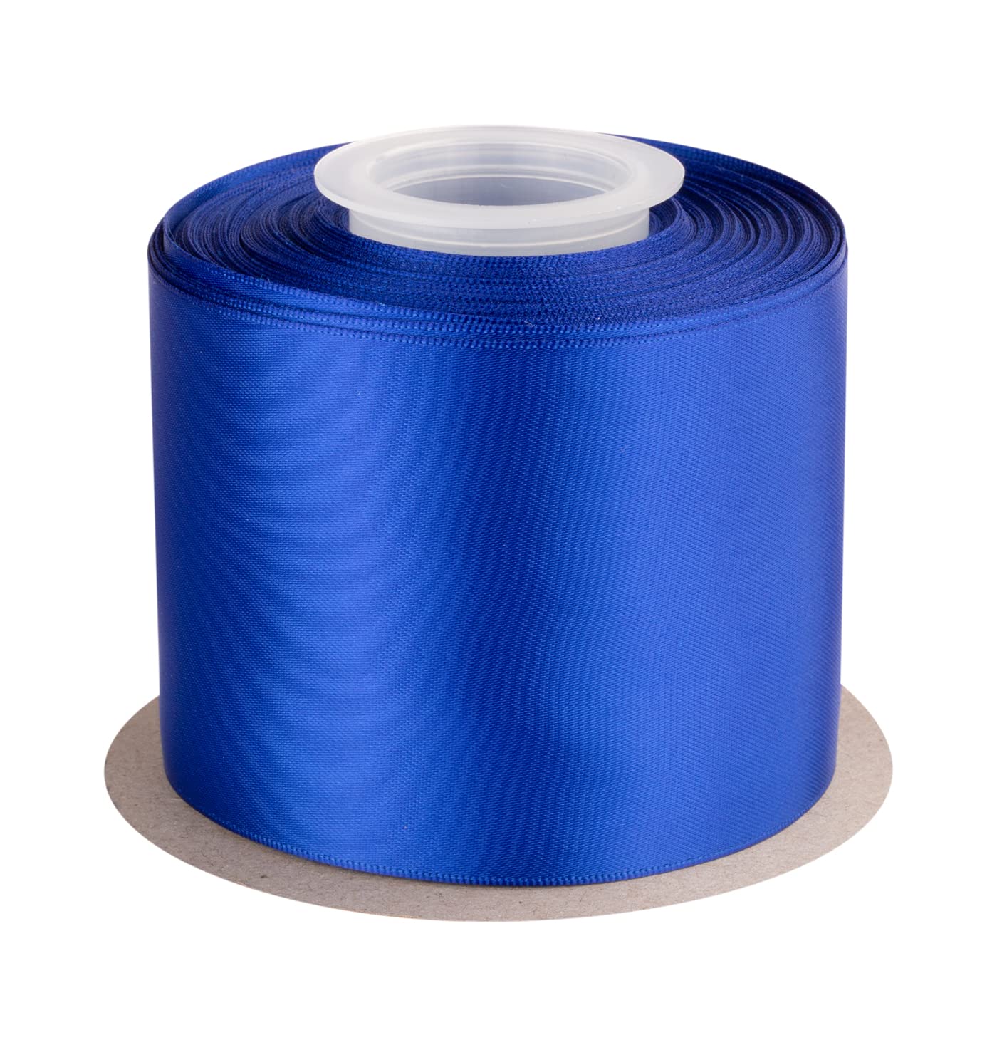 Double Faced Satin Ribbon, 75mm X 22M, Solid Polyester Craft Ribbon, Perfect for Gift Wrapping, Crafts, Wedding Party Ceremony Decoration, Floral Arrangement, Sewing (Cobalt) — image 1