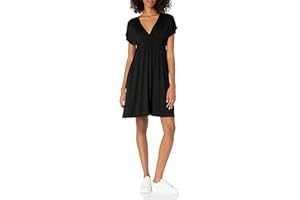Amazon Essentials Women's Surplice Dress (Available in Plus Size)