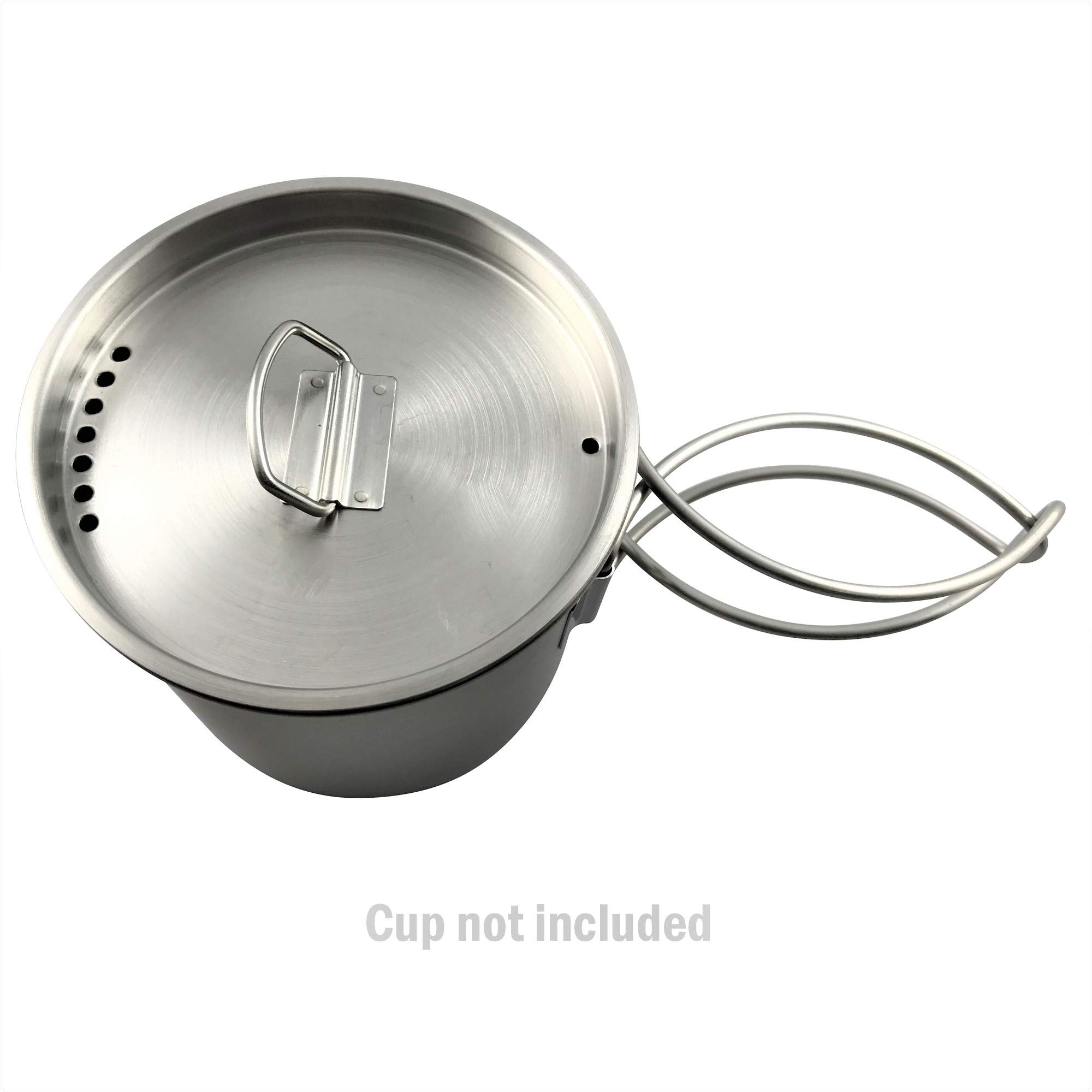 DZO Universal Cup Lid, Stainless Steel Fits Most Camping, Hiking and